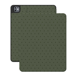On the Dot | Olive Green Polka Dot iPad Case
