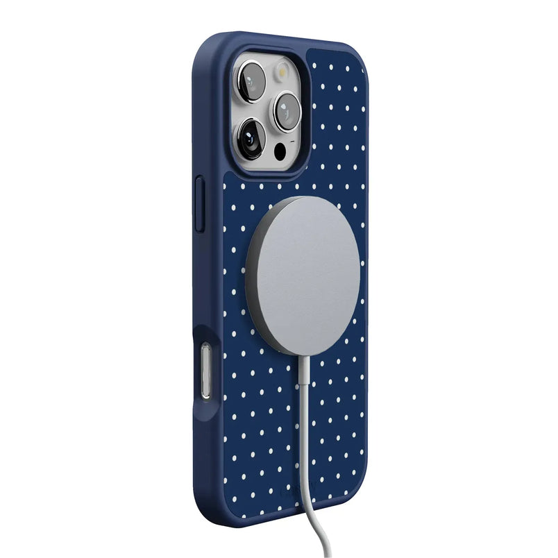 On the Dot | Navy Polka Dot Case
