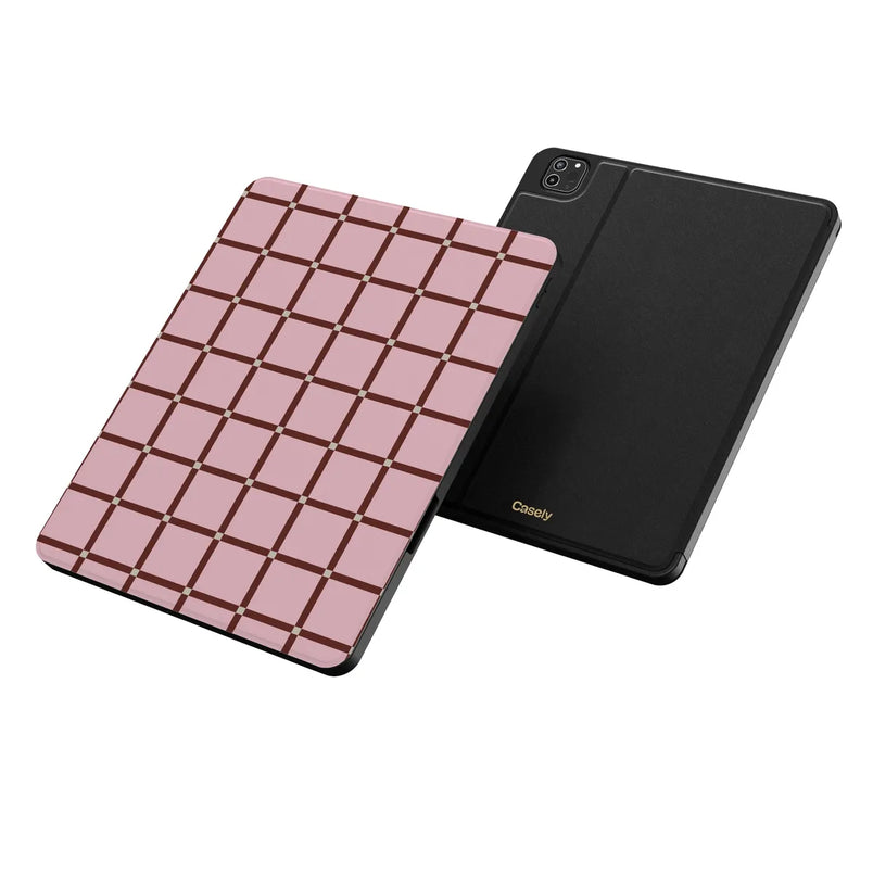 Uptown Gridlock | Pink Checkerboard iPad Case