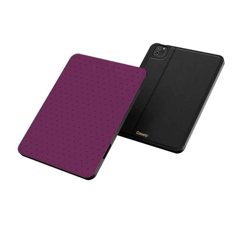 On the Dot | Plum Polka Dot iPad Case
