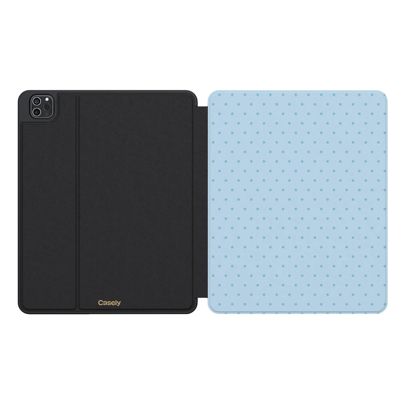 On the Dot | Blue Monochrome Polka Dot iPad Case