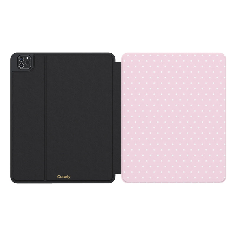 On the Dot | Pink & White Polka Dot iPad Case
