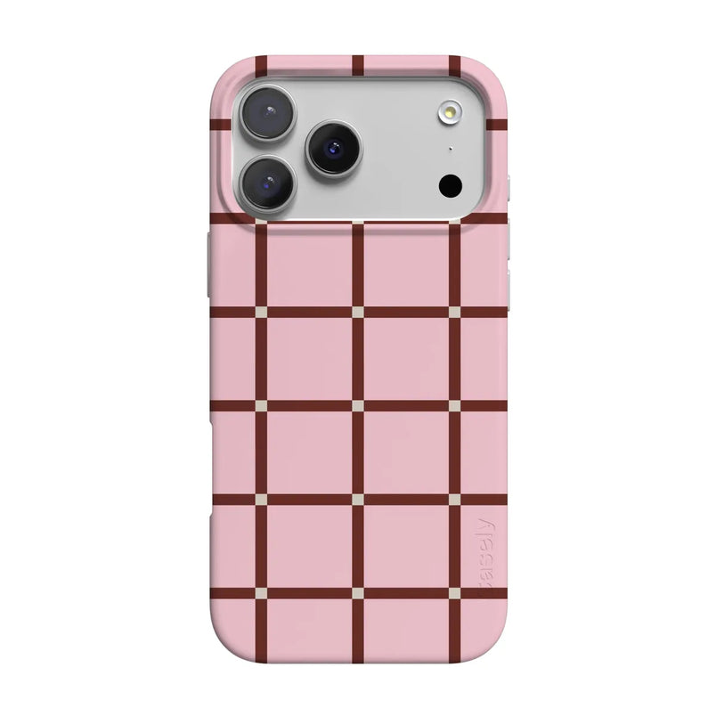 Uptown Gridlock | Pink Checkerboard Case