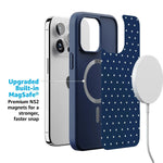 On the Dot | Navy Polka Dot Case