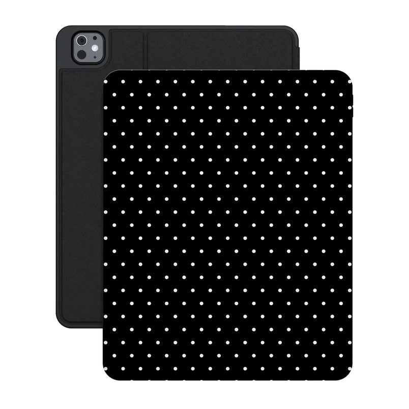 On the Dot | Black Polka Dot iPad Case
