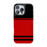 Go Canes | Black & Red Striped Case - iPhone 16 Pro