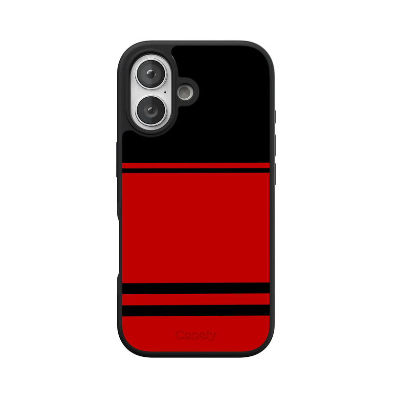 Go Canes | Black & Red Striped Case - iPhone 16
