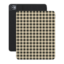 Cedar Lane | Black & Cream Gingham iPad Case - iPad Pro 13