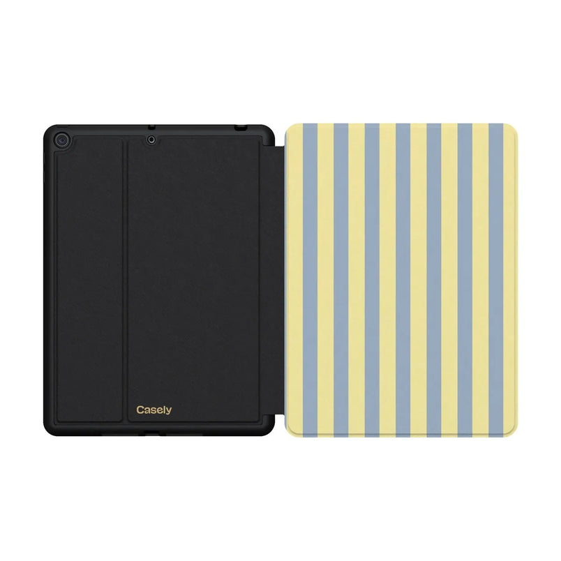Coastline Stripes | Blue & Yellow iPad Case