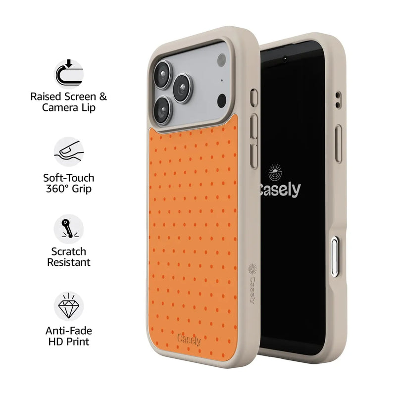 On the Dot | Orange Polka Dot Case