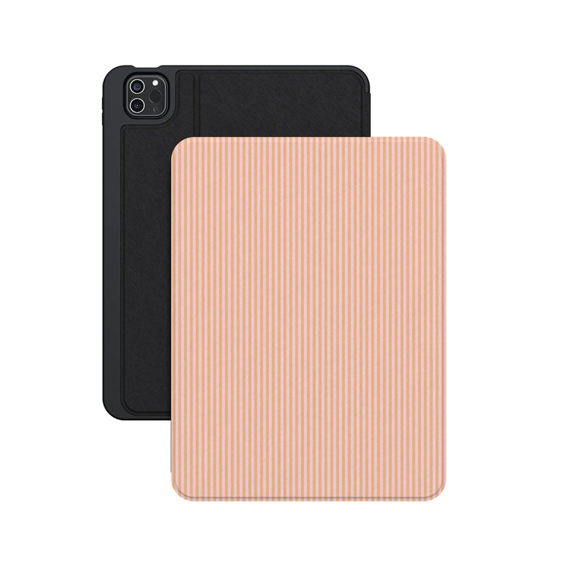 Stripes and the City | Orange & Pink Pinstripe iPad Case - iPad Pro 11" (M4, 2024)