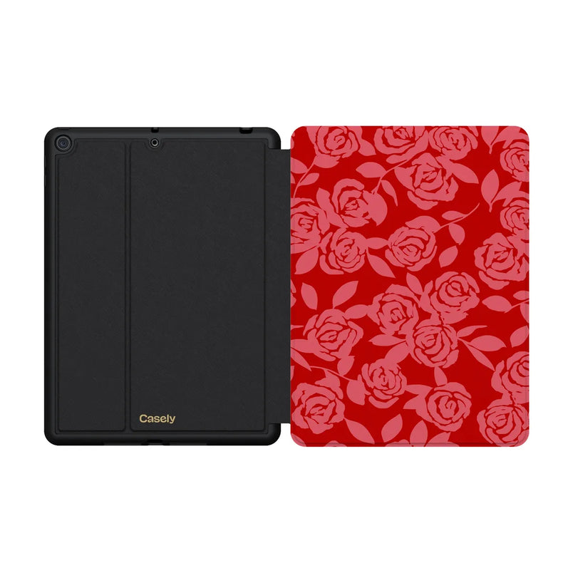 Final Rose | Red & Pink Floral iPad Case
