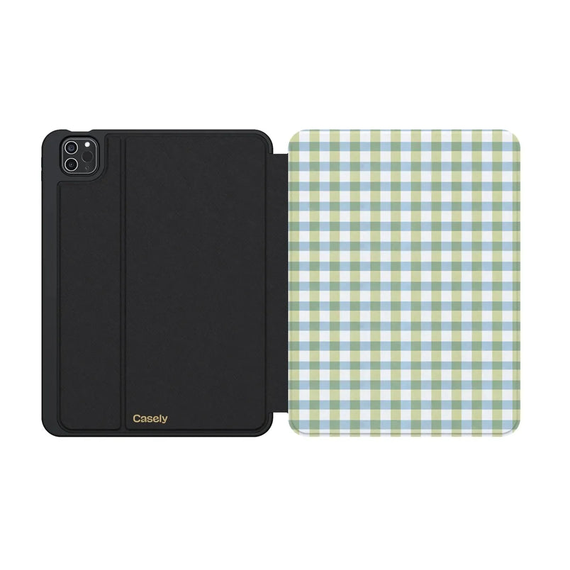 Pastel Picnic | Blue & Green Gingham iPad Case