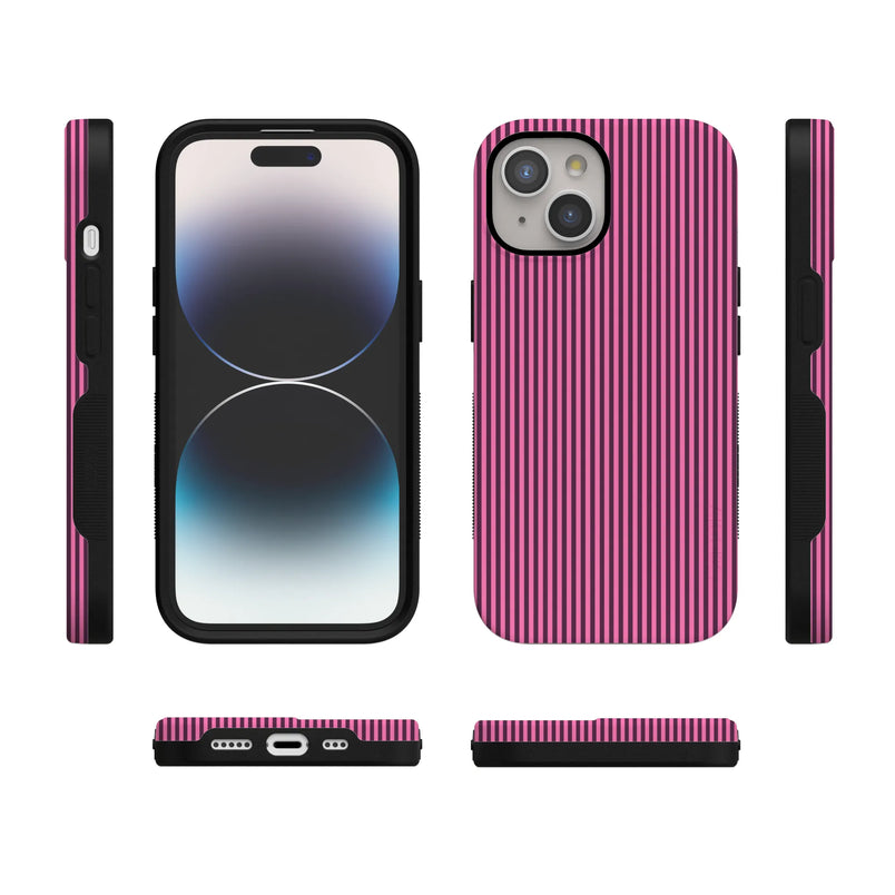 Stripes and the City | Pink & Purple Pinstripe Case