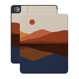 Opposites Attract | Day & Night Colorblock Mountains iPad Case