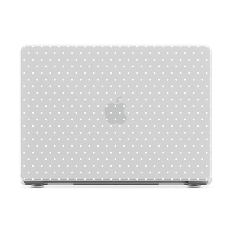 On the Dot | White Polka Dot Laptop Shell - 13" MacBook Neo