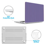 Perfect Stripes | Purple & Blue Stripes Laptop Shell