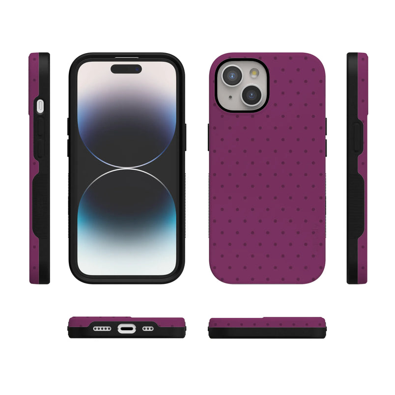 On the Dot | Plum Polka Dot Case