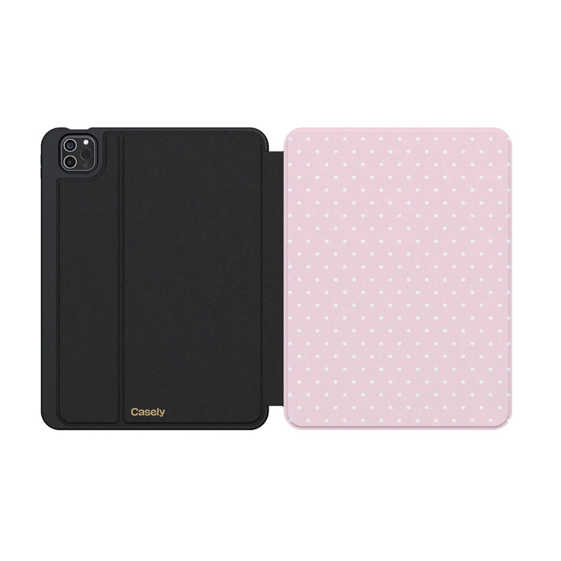 On the Dot | Pink & White Polka Dot iPad Case