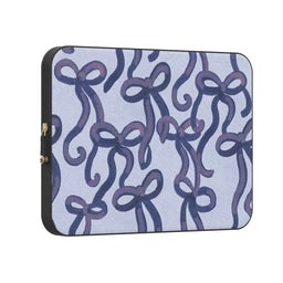 Love Me Knot | Blue Bow Laptop Case