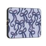 Love Me Knot | Blue Bow Laptop Case