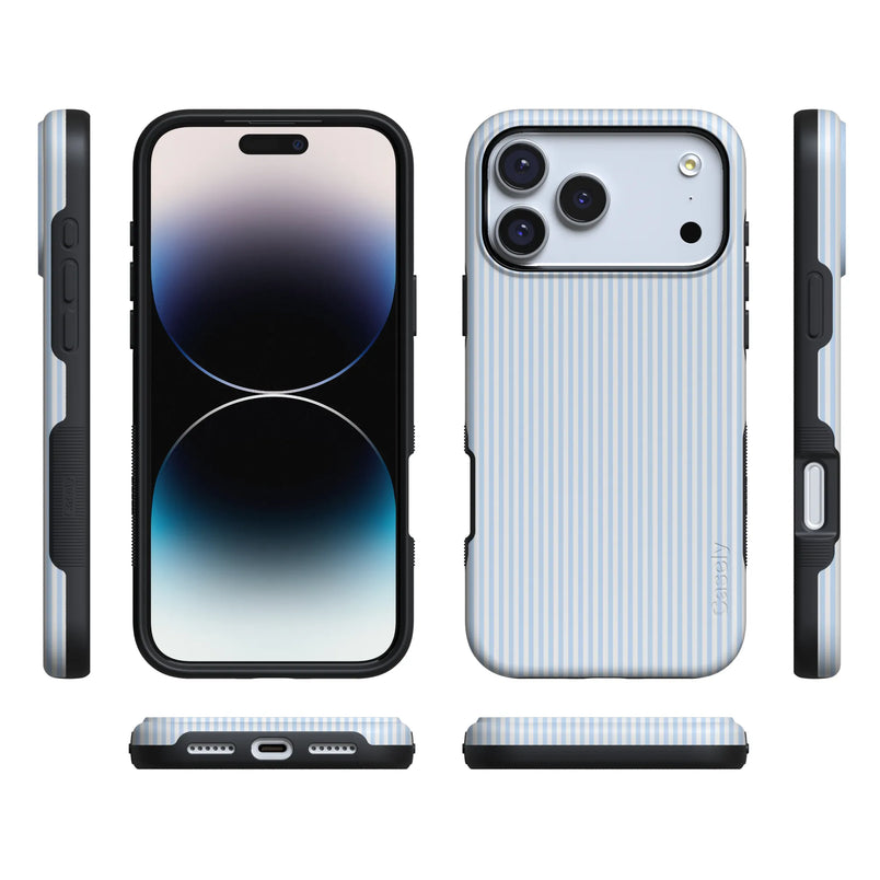 Stripes and the City | Light Blue Pinstripe Case