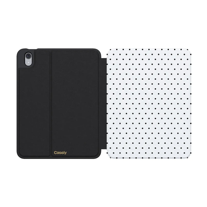 On the Dot | White Polka Dot iPad Case