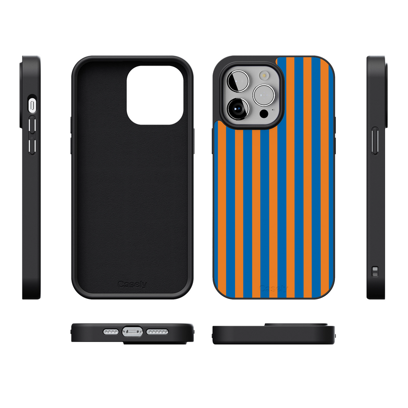 Go New York | Blue & Orange Stripes Case