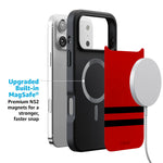 Storm Warning | Black & Red Stripes Case