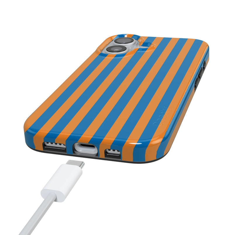 Go New York | Blue & Orange Stripes Case
