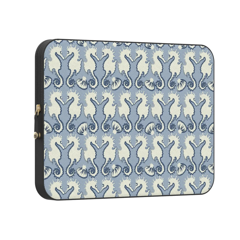 Seahorse Drift | Coastal Blues Laptop Case