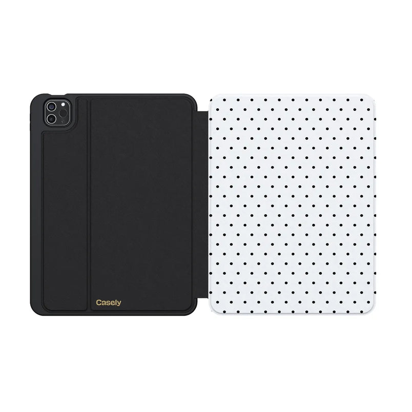 On the Dot | White Polka Dot iPad Case