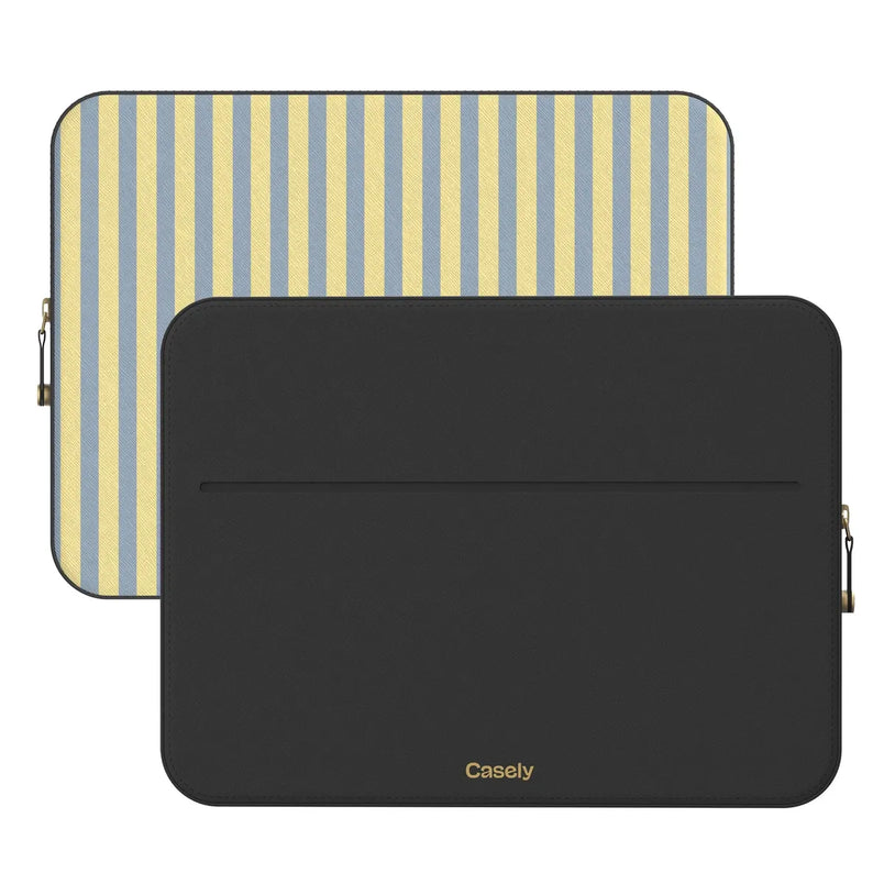 Coastline Stripes | Blue & Yellow Laptop Case
