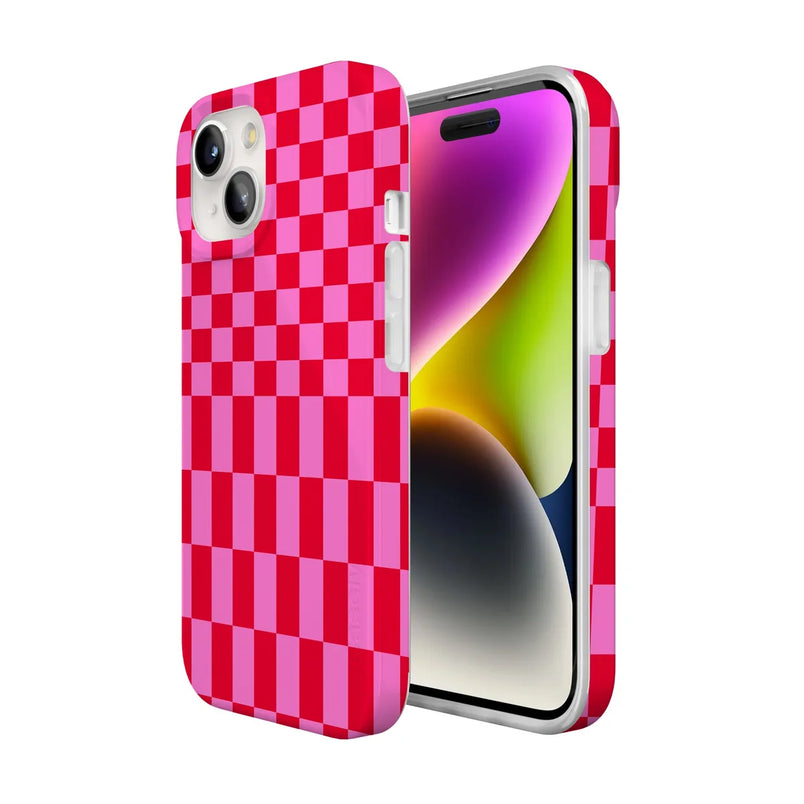 Vibe Check | Pink Checkerboard Case