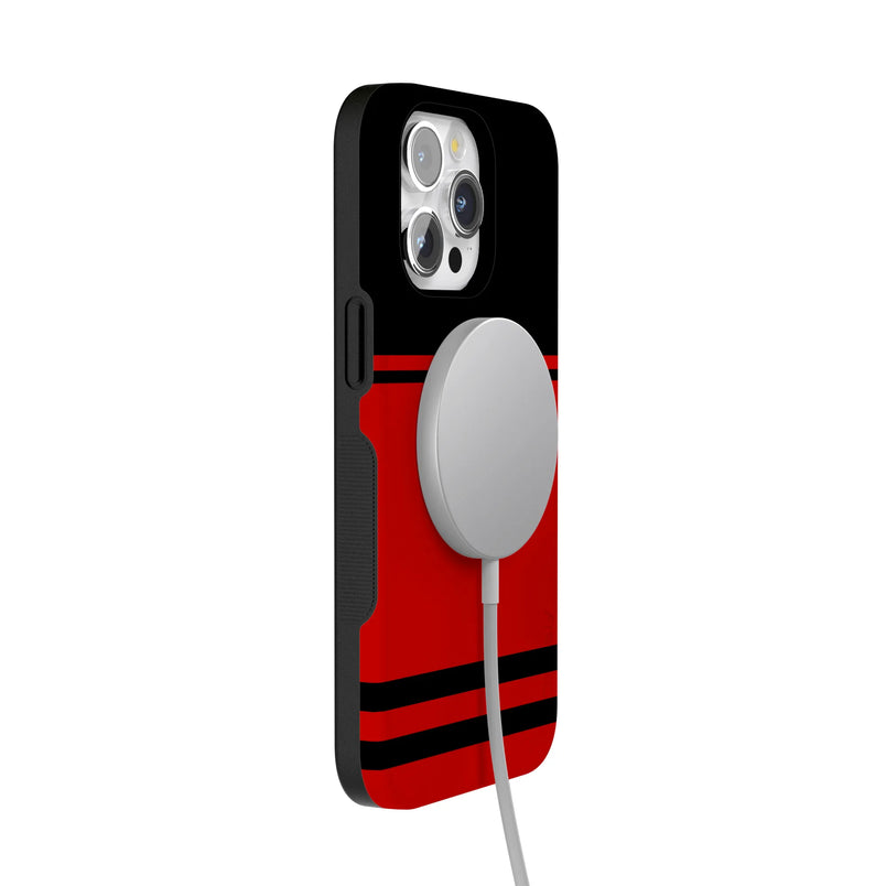 Storm Warning | Black & Red Stripes Case