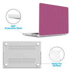 Stripes and the City | Pink & Purple Pinstripe Laptop Shell