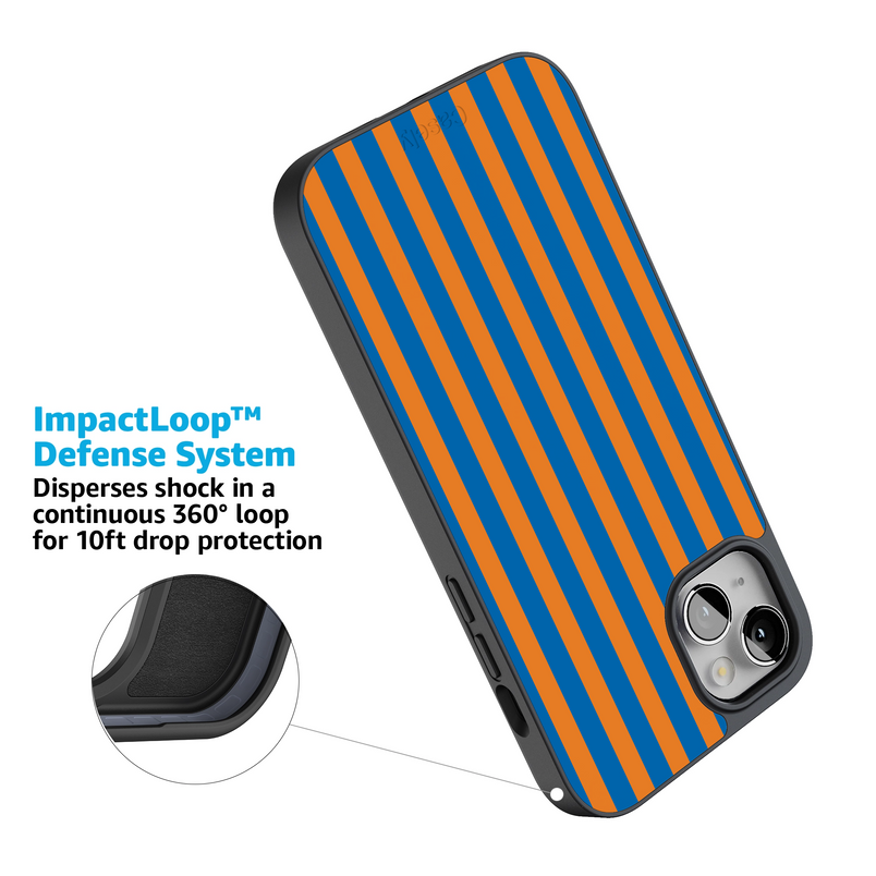 Go New York | Blue & Orange Stripes Case