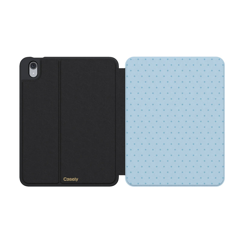 On the Dot | Blue Monochrome Polka Dot iPad Case