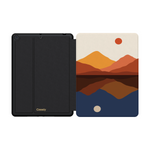 Opposites Attract | Day & Night Colorblock Mountains iPad Case