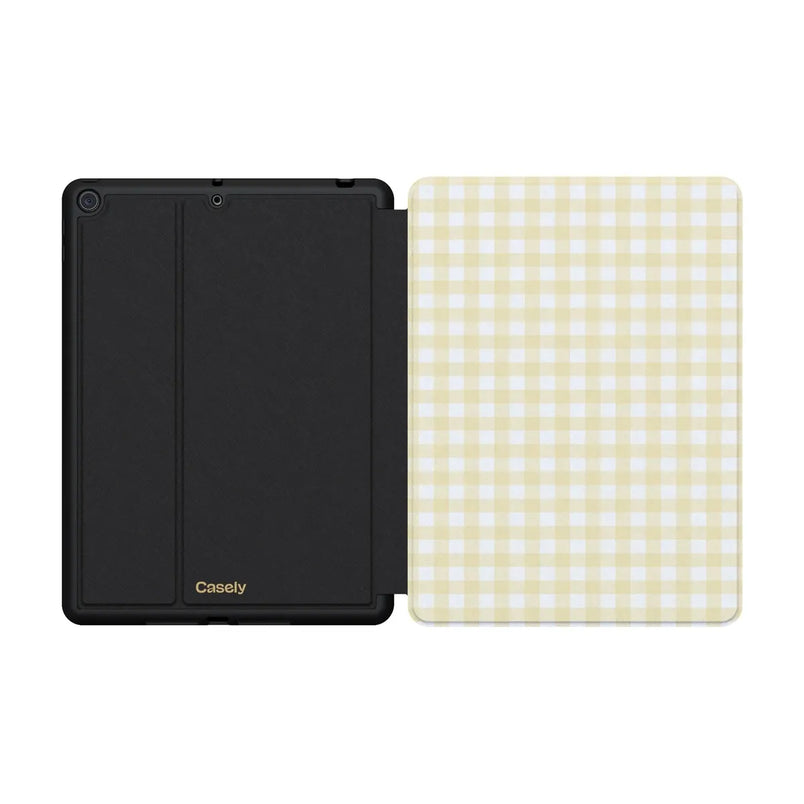 Pastel Picnic | Yellow Gingham iPad Case