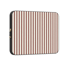 Merlot Stripes | Tiny Lines Laptop Case