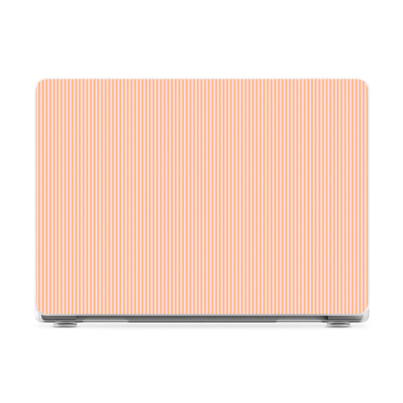 Stripes and the City | Orange & Pink Pinstripe Laptop Shell - 13" MacBook Neo