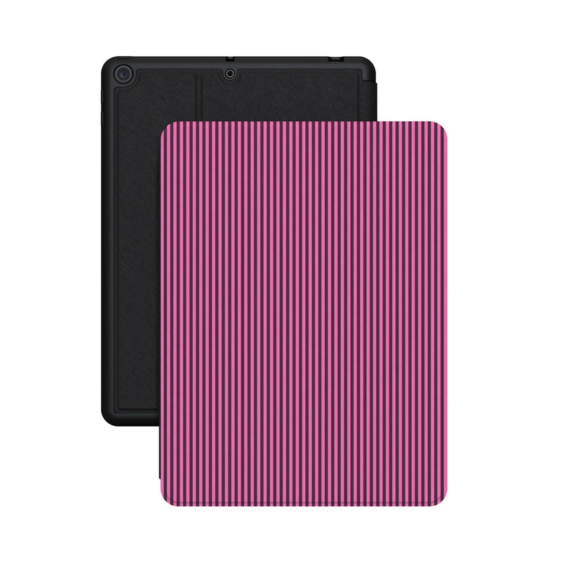 Stripes and the City | Pink & Purple Pinstripe iPad Case - iPad 10.2" (7/8/9th Gen)