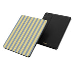 Coastline Stripes | Blue & Yellow iPad Case