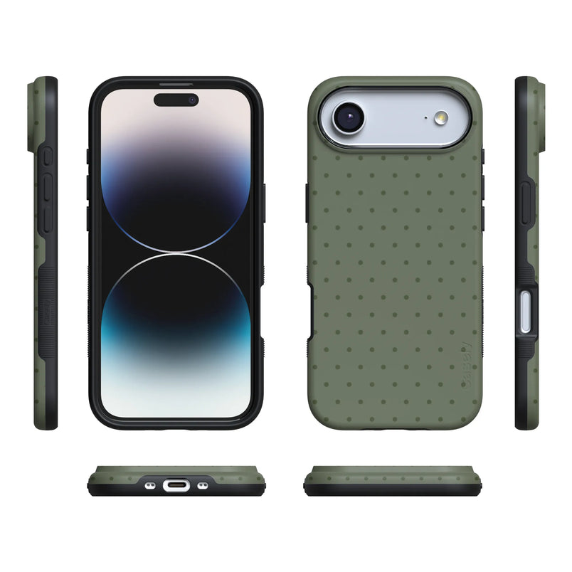 On the Dot | Olive Green Polka Dot Case