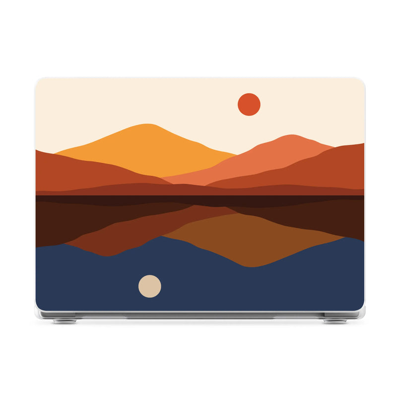 Opposites Attract | Day & Night Colorblock Mountains Laptop Shell - 13" MacBook Neo