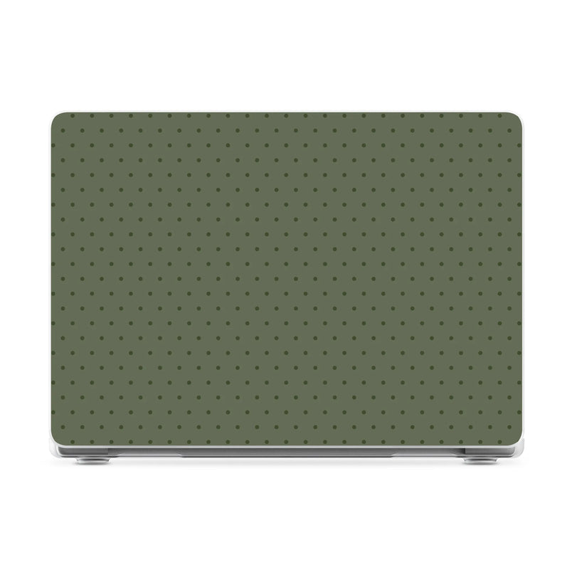 On the Dot | Olive Green Polka Dot Laptop Shell - 13" MacBook Neo