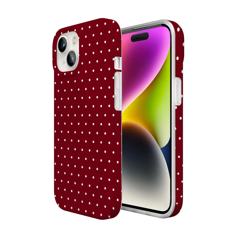 On the Dot | Maroon Polka Dot Case