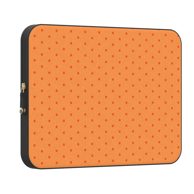 On the Dot | Orange Polka Dot Laptop Case