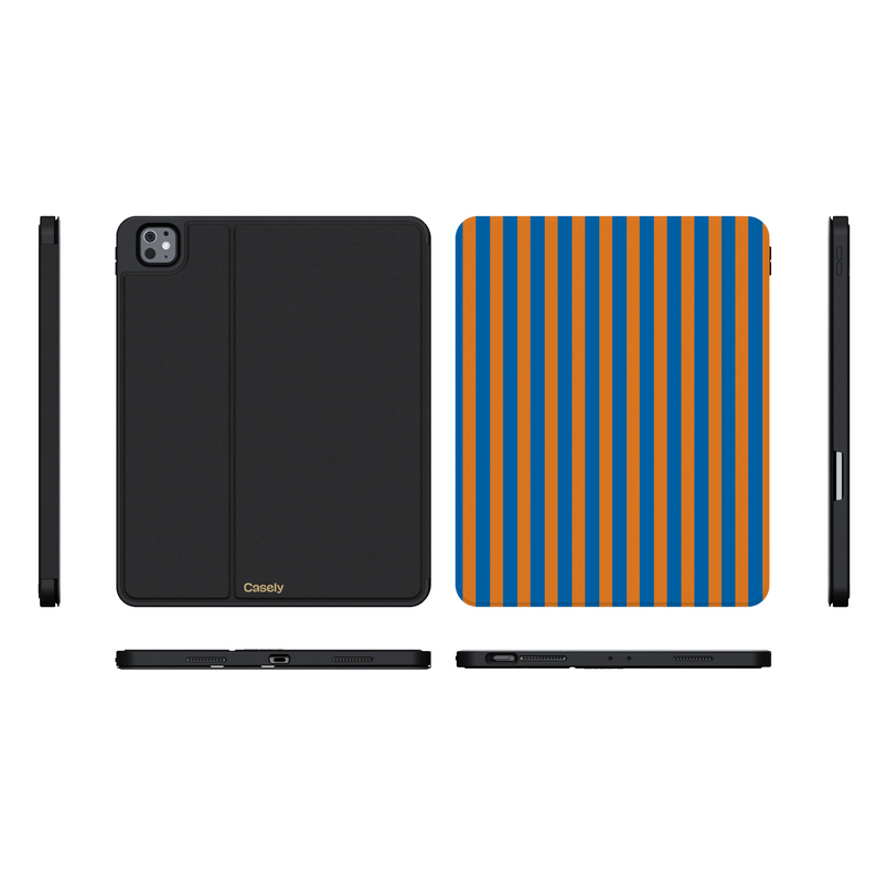 Go New York | Blue & Orange Stripes iPad Case